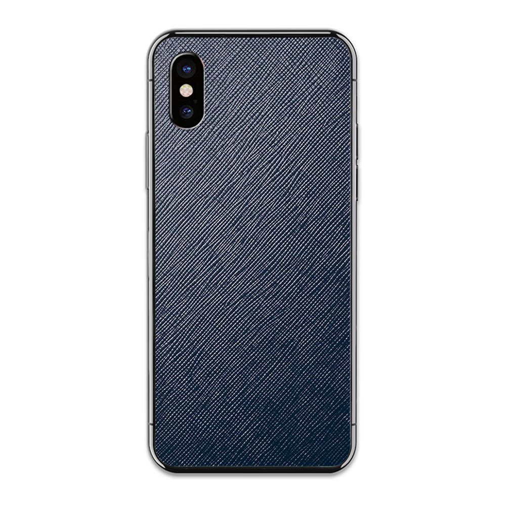 

Наклейка Glueskin из натуральной кожи Saffiano для Apple iPhone Xs Max, Синий