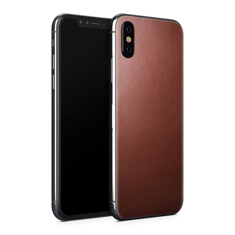 

Наклейка Glueskin из натуральной кожи Rook для Apple iPhone Xs, Коричневый