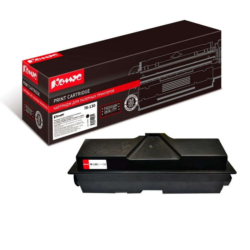 Картридж для лазерного принтера Комус S-1300D, 1300DN (TK-130) черный, совместимый