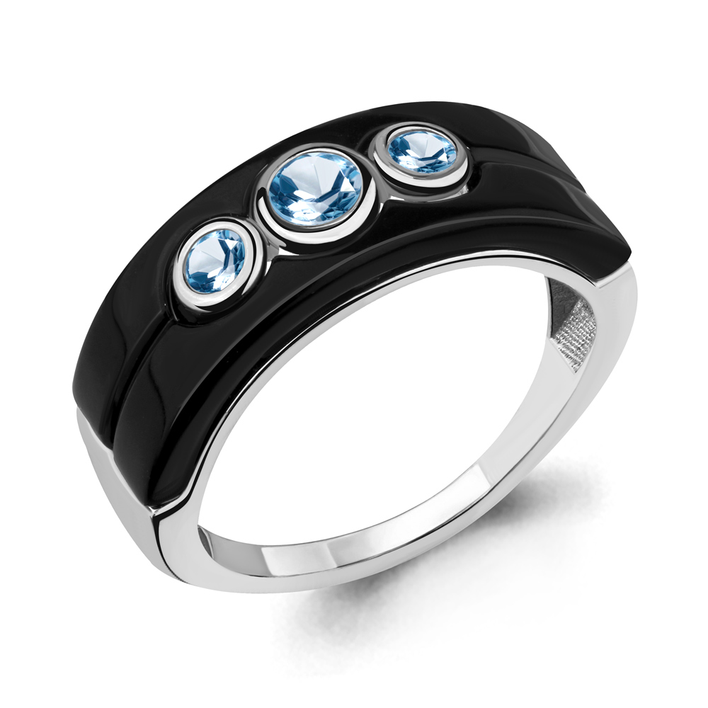 

Кольцо из серебра с топазом р. 18 Aquamarine 6911405_925_р, 6911405_925_р