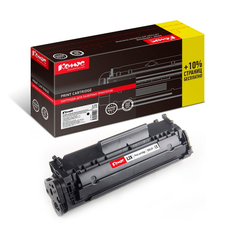 Картридж для лазерного принтера Комус 12X (Q2612X) черный, совместимый