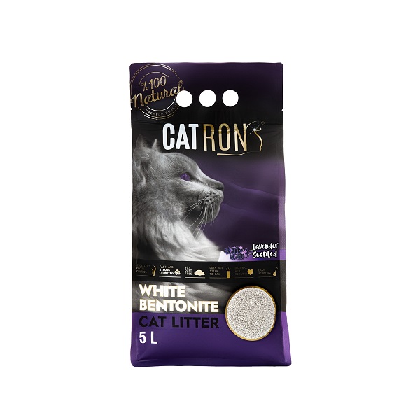 Комкующийся наполнитель CATRON Lavender Scented бентонитовый, лаванда, 5 л