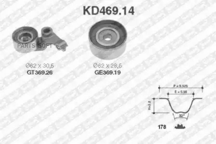 

Ремкомплект ГРМ Toyota Corolla/Corolla / Allex/RAV 4 II 99>09 SNR KD46914