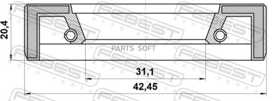 

Сальник Датчика Фаз Газораспределения FEBEST 95FAY33420920X