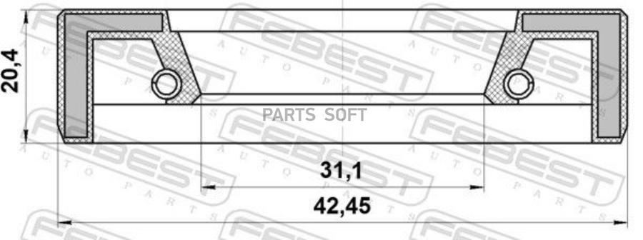 Сальник Датчика Фаз Газораспределения FEBEST 95FAY33420920X