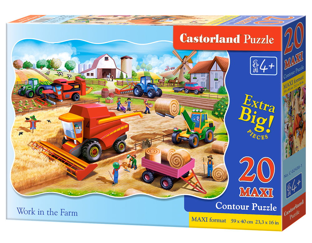 

Пазл Castorland Maxi Сельскохозяйственные работы, 20 эл. МХ-02436