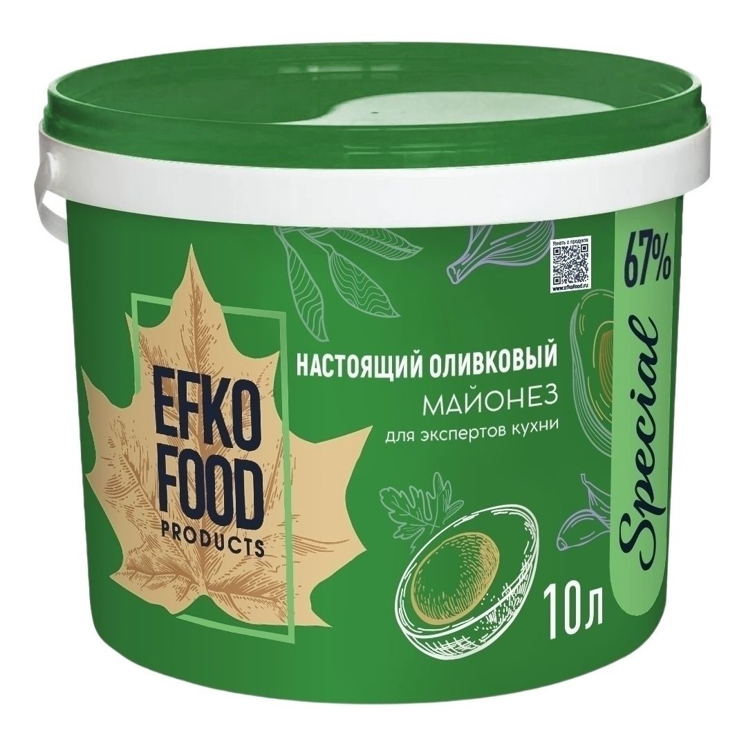 Майонез Efko Food Special оливковый настоящий 67% 10 л