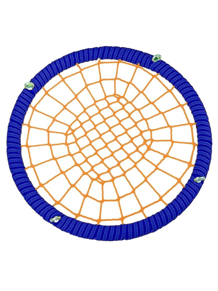 Качели-гнездо JINN ЦП/РГ/140/102/16/8/С-О/КГ 140x140 см синий, оранжевый