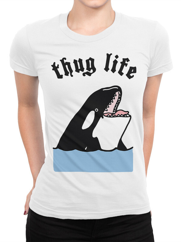 фото Футболка женская design heroes thug life - тупак шакур (2pac) белая 2xl