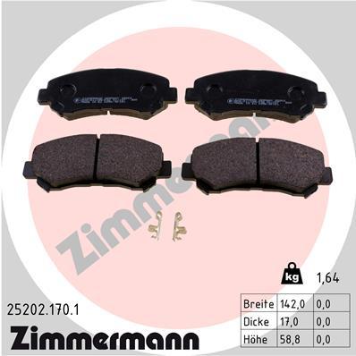 

Тормозные колодки ZIMMERMANN передние дисковые 252021701