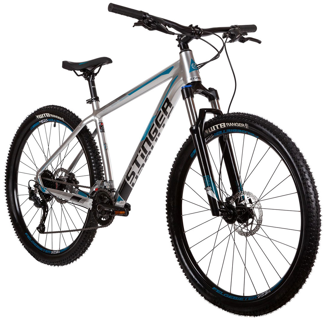 фото Велосипед stinger 27.5'' reload std серебристый, алюминий, размер 18''