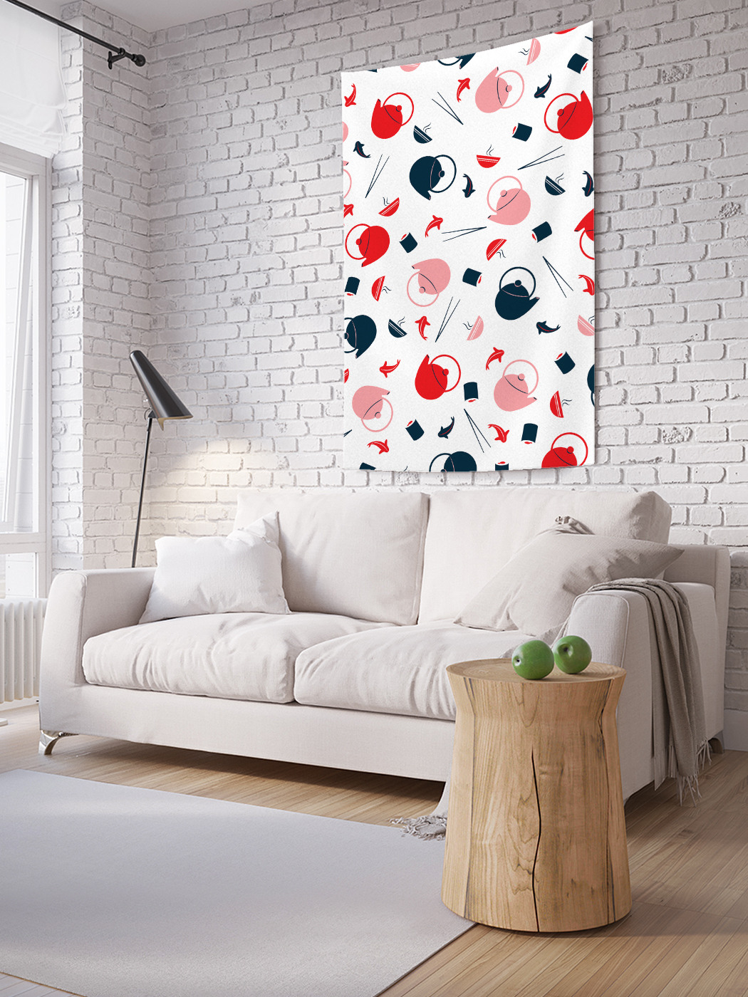 

Вертикальное фотопанно на стену JoyArty Роллы с чаем 150x200 см, Роллы с чаем