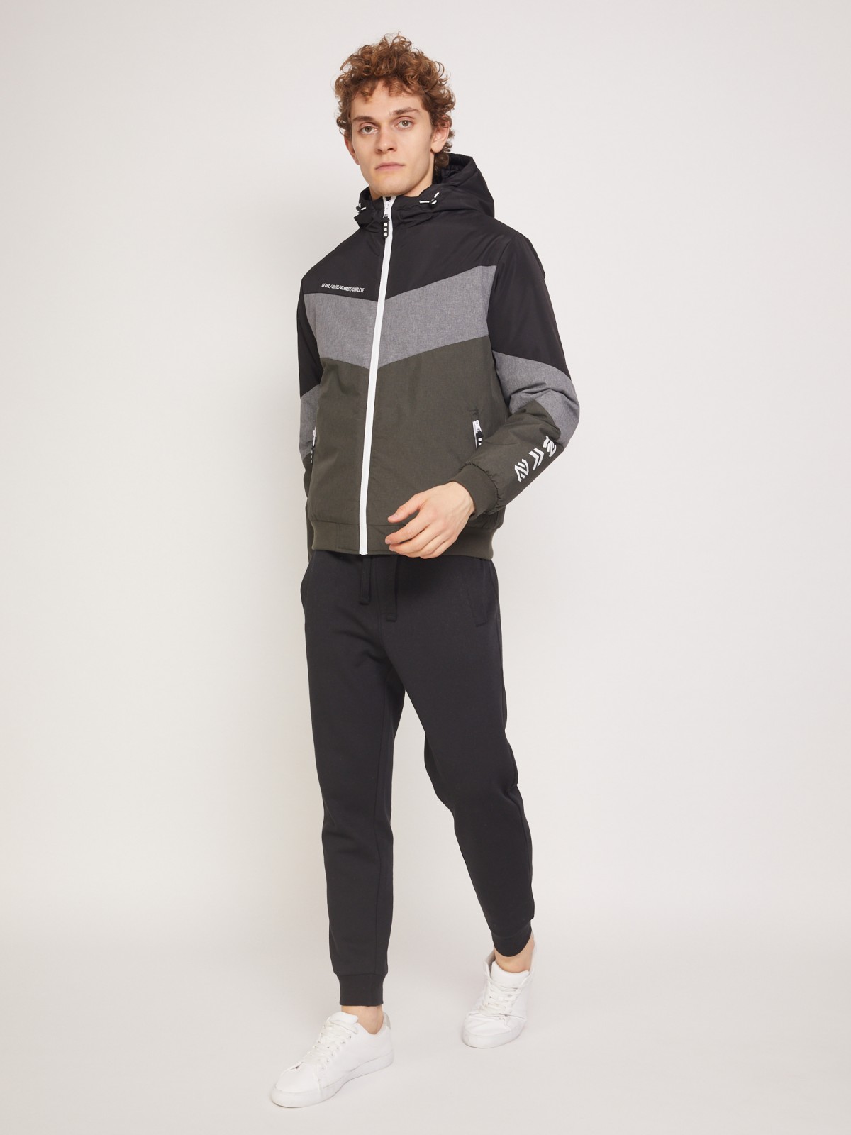 

Куртка мужская Zolla 01133510202475M0 хаки XL, 01133510202475M0
