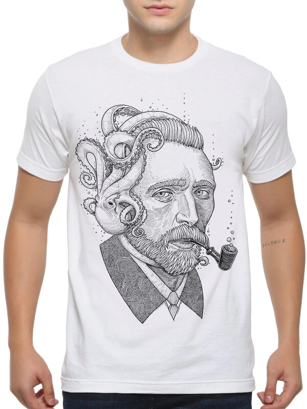 

Футболка мужская Dream Shirts Ван Гог и Осьминог белая XL, Ван Гог и Осьминог