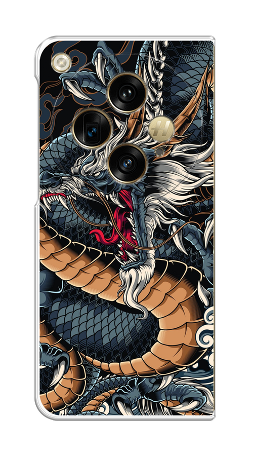 

Чехол на Oppo Find N3 "Japanese Dragon", Коричневый;черный;синий, 2515550-1