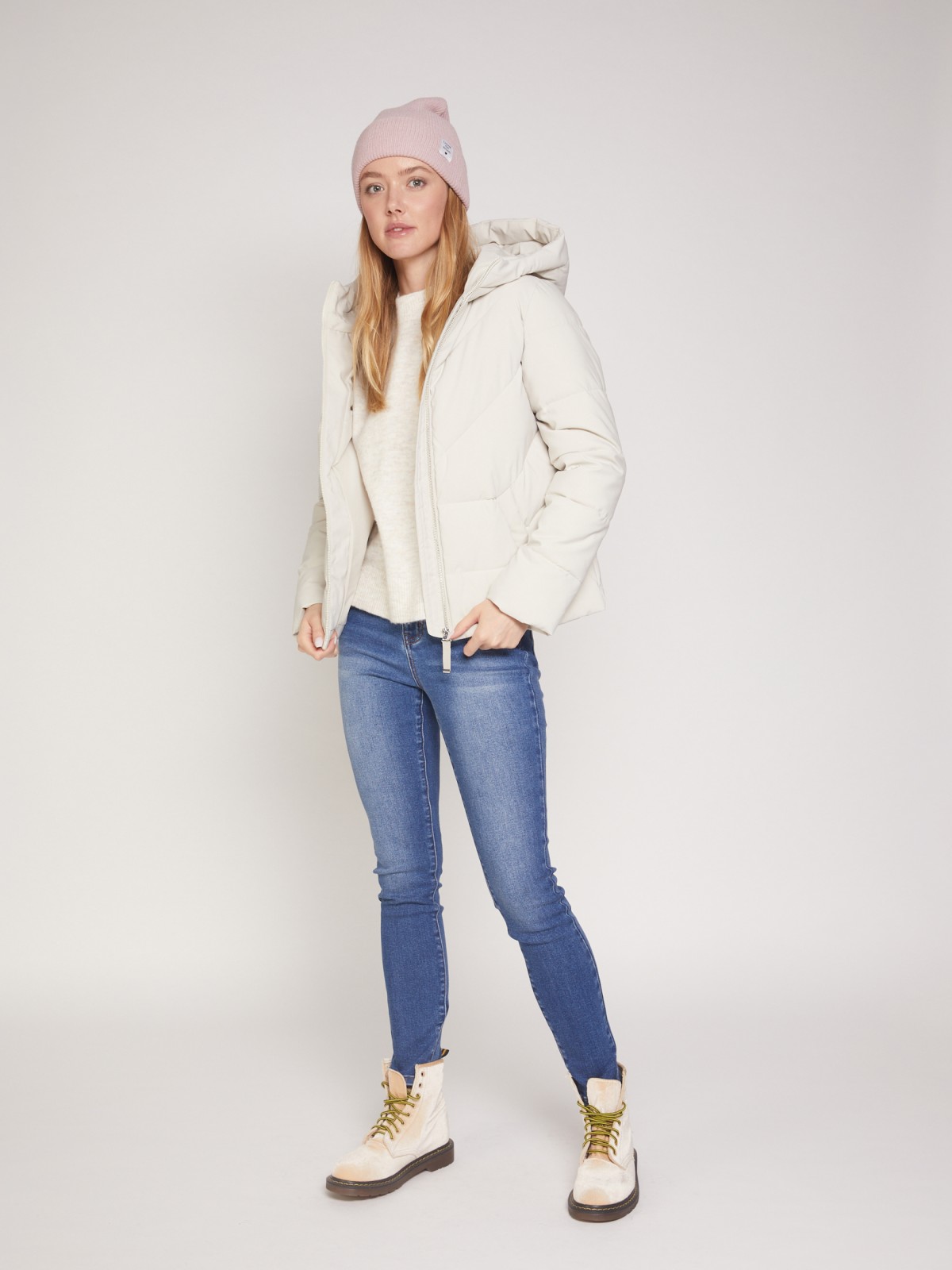 

Куртка женская Zolla 213351020941001 белая XL, 0213351020941001