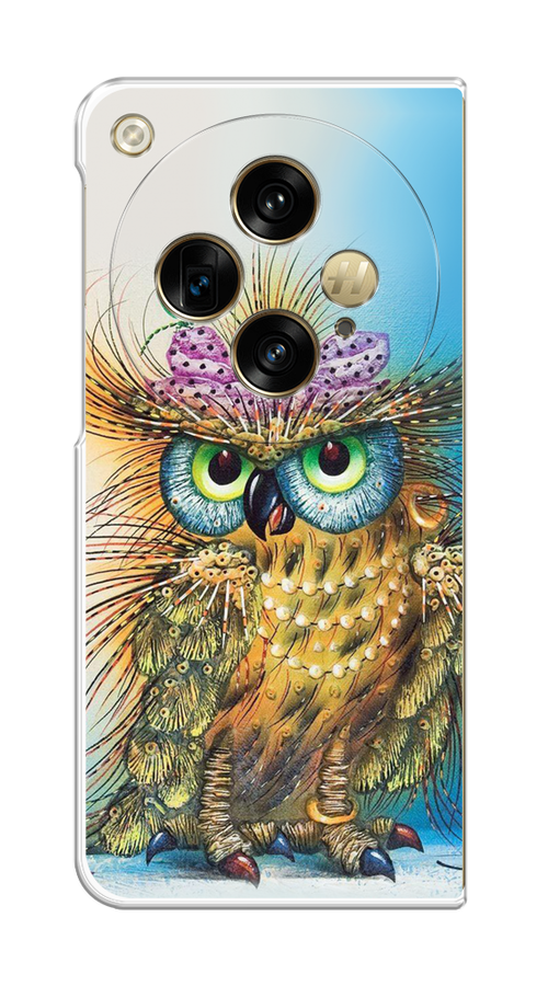 

Чехол на Oppo Find N3 "Модная сова", Коричневый;голубой, 2515550-1