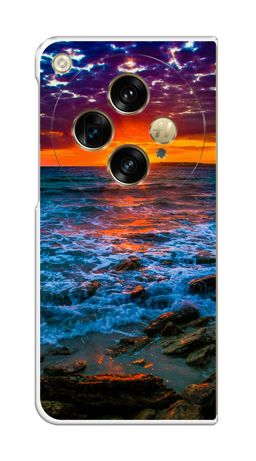 

Чехол на Oppo Find N3 "Закат 1", Оранжевый;синий, 2515550-1