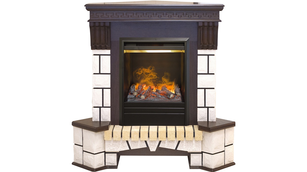 фото Stone corner c очагом 3d olympic realflame