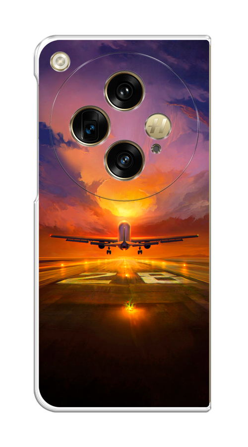 

Чехол на Oppo Find N3 "Самолет на посадке", Оранжевый;синий, 2515550-1