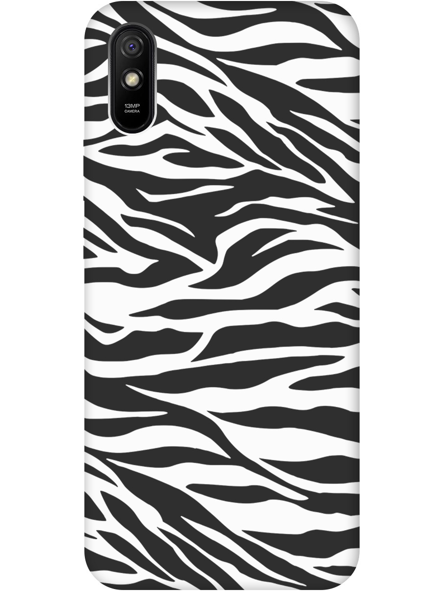 

Силиконовый чехол на Xiaomi Redmi 9A с рисунком "Паттерн зебры" Soft Touch черный, 20001195
