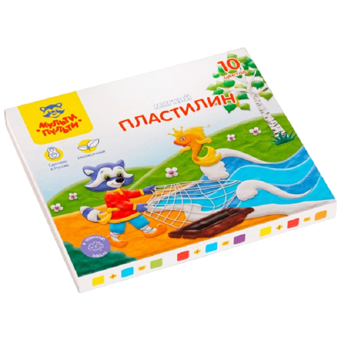 

Пластилин 10 цв. Мульти-Пульти "Енот в сказке" 120 г со стеком 328894, Белый;желтый;зеленый;коричневый;красный;оранжевый;розовый;синий;фиолетовый;черный, 896-905