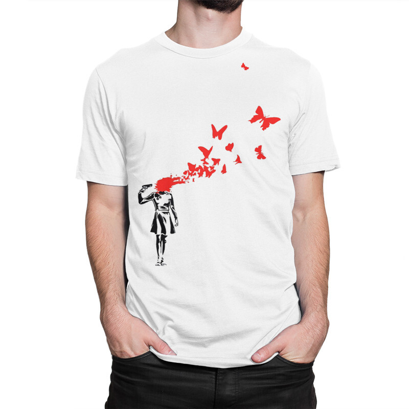 

Футболка мужская Dream Shirts Бэнкси - Девочка с бабочками 9899243222 белая M, Белый, Бэнкси - Девочка с бабочками 9899243222