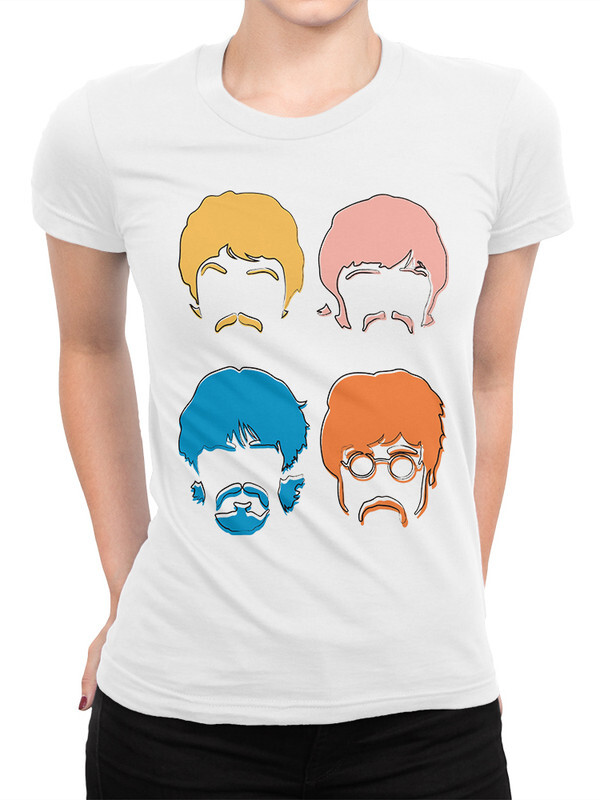 фото Футболка женская design heroes группа the beatles белая 2xl