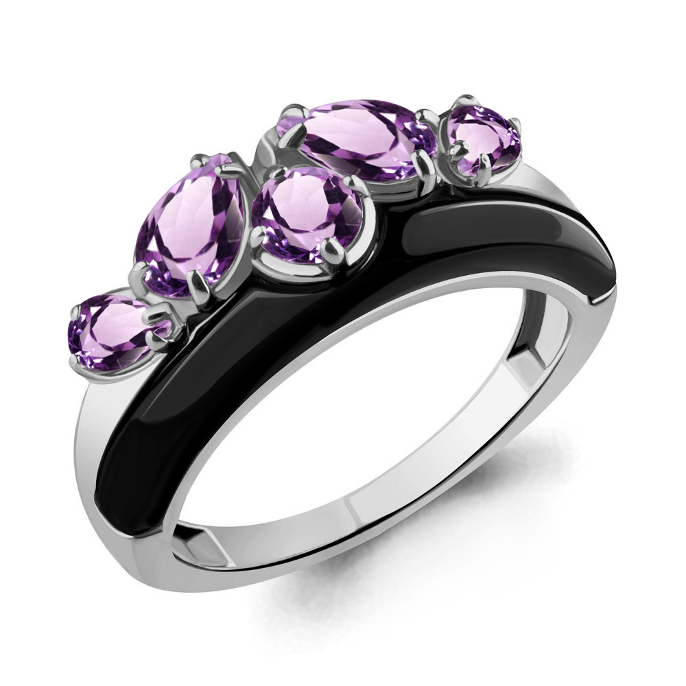 

Кольцо из серебра с аметистом р.  Aquamarine 6912104_925_р, 6912104_925_р
