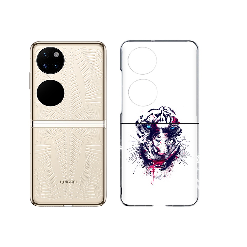 

Чехол MyPads Tocco для Huawei P50 безумный тигр (PT225999.71.228), Прозрачный, Tocco