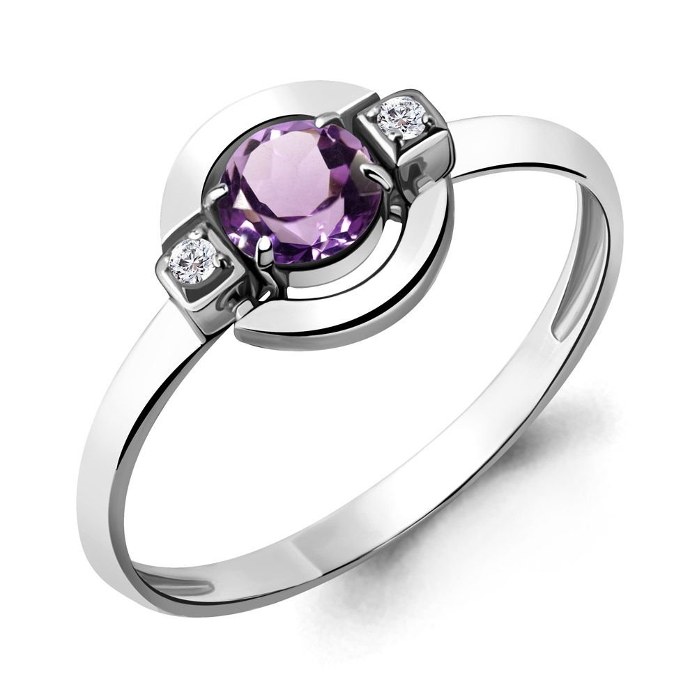 

Кольцо из серебра с аметистом р.  Aquamarine 6912204А_925_р, 6912204А_925_р