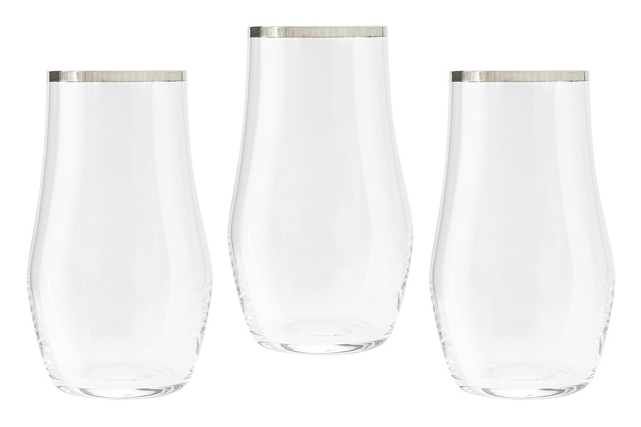 Набор стаканов для воды Same Сабина платина стекло 6шт 0,5л SM-741/P