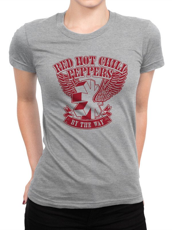 фото Футболка женская design heroes rhcp - red hot chili peppers серая 2xl