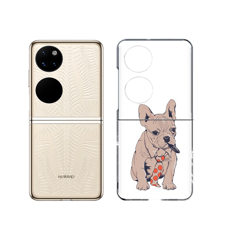 

Чехол MyPads Tocco для Huawei P50 бульдог с сигарой (PT225999.71.250), Прозрачный, Tocco
