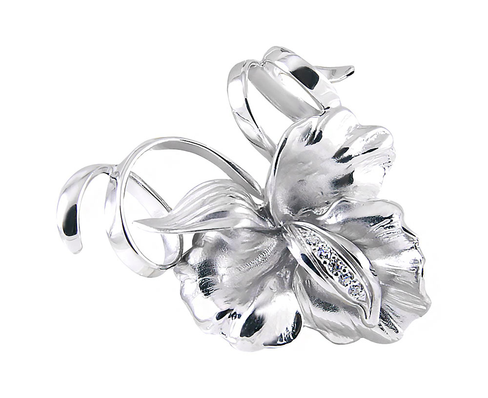 

Кулон из серебра с фианитом swarovski Альдзена P-15026, P-15026