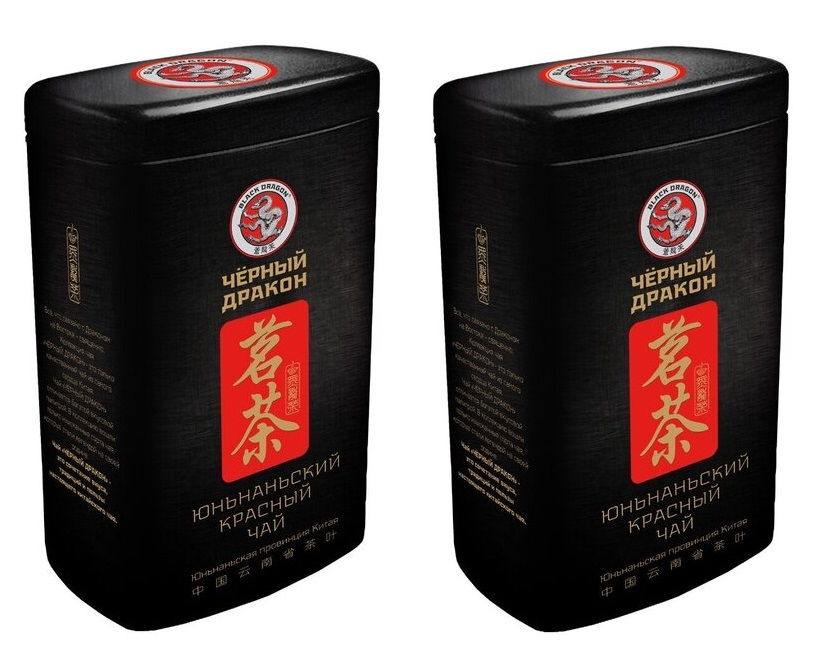 

Чай Красный Черный Дракон Юньнаньский, 100 г, жестяная банка, 2 шт