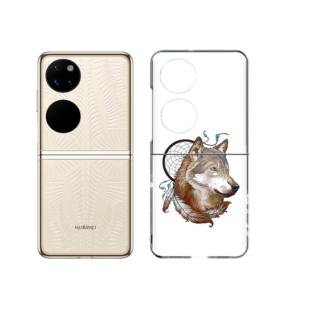 

Чехол MyPads Tocco для Huawei P50 волк и ловец снов (PT225999.71.269), Прозрачный, Tocco