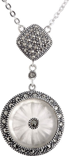 

Кулон из серебра с марказитом/кристаллом Винтаж TJN030, TJN030