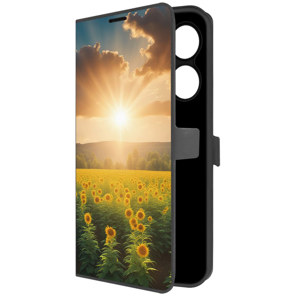 

Чехол-книжка Krutoff Eco Book для Xiaomi Poco C61 Солнечно (черный)