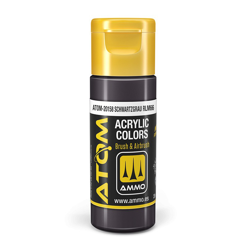 

Акриловая краска Ammo Mig Atom Color Черно-серый RLM66 Schwartzgrau RLM66 ATOM20158