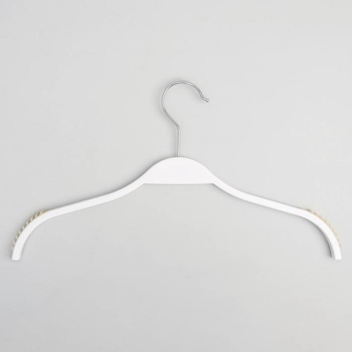 фото Вешалка-плечики для одежды, размер 40-44, антискользящие плечики, цвет белый nobrand