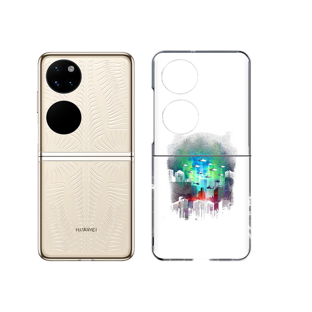 

Чехол MyPads Tocco для Huawei P50 город в свечении (PT225999.71.296), Прозрачный, Tocco