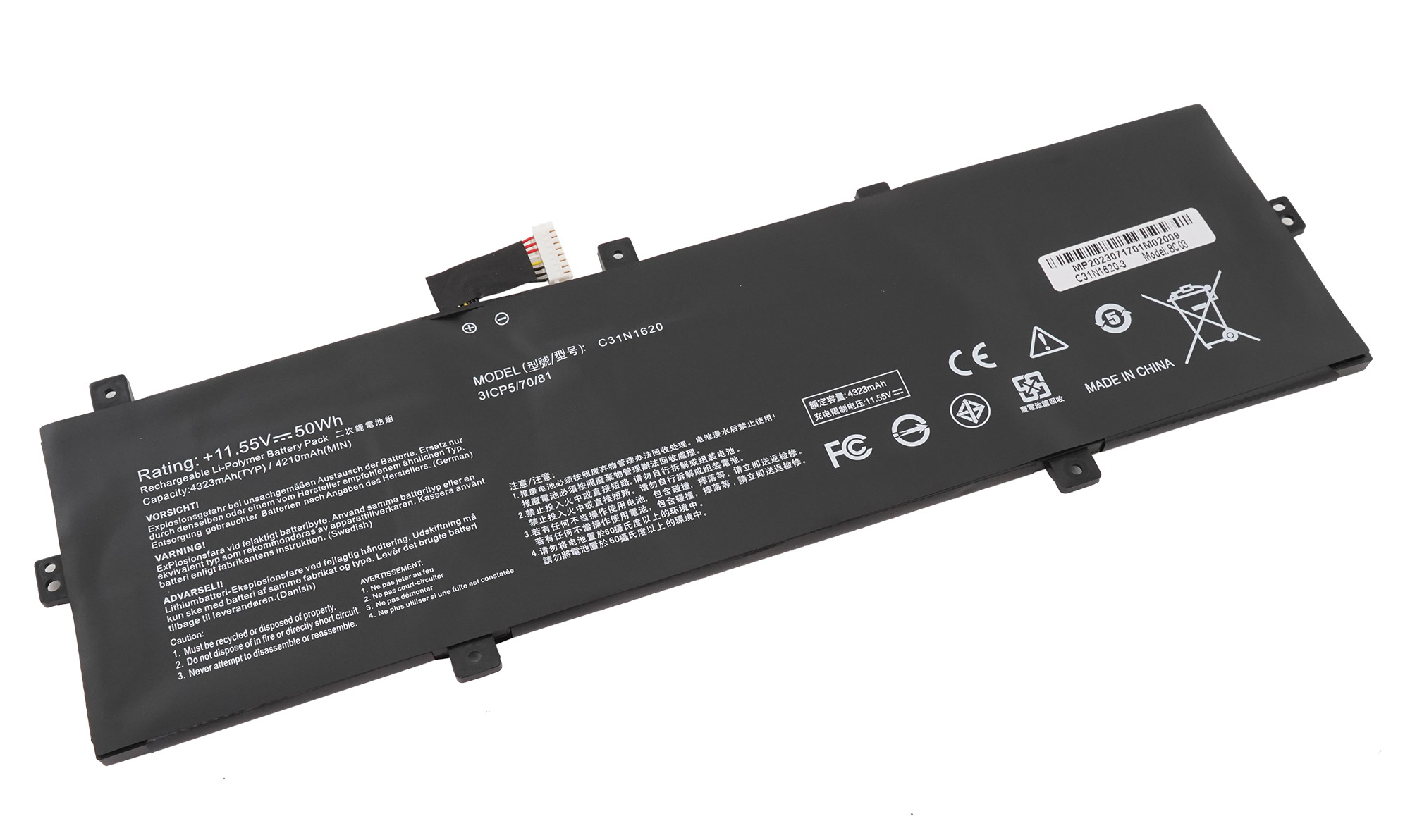 

Аккумулятор C31N1620 для Asus UX430 RX430 BX430 PU404 U4100 UX430UQ, C31N1620 UX430, RX430, BX430, PU404, U4100, UX430UQ