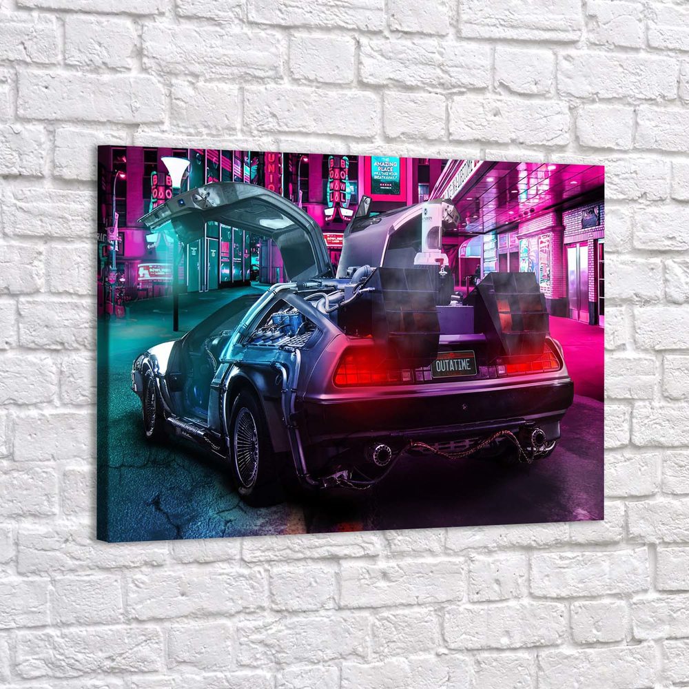 

Картина Red Panda Ретровейв - Делореан40х60