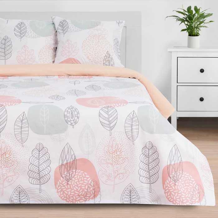 

Постельное белье Этель 1.5 сп Leaves 143x215 , 150x214 , 70x70 2 шт., Eucalyptus