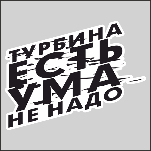 

Наклейка Наклейки за Копейки Турбина есть ума не надо 17х13см, ННН-2432