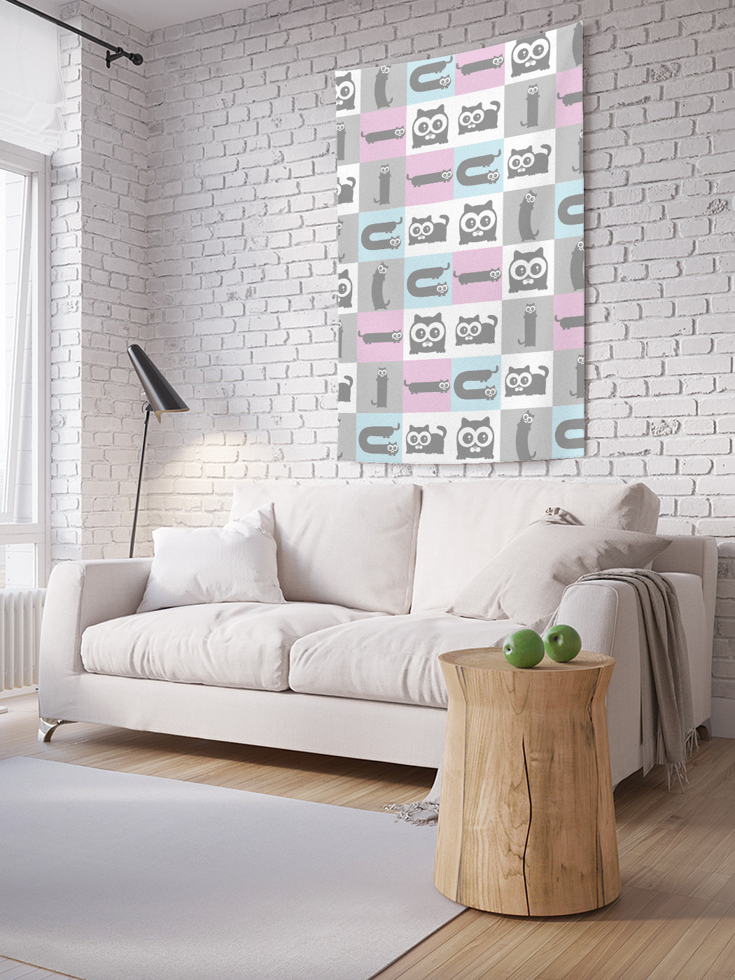 

Вертикальное фотопанно на стену JoyArty Глазастые коты 150x200 см, Глазастые коты