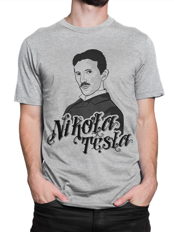 

Футболка мужская Dream Shirts Никола Тесла серая S, Никола Тесла