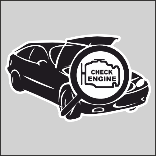 

Наклейка Наклейки за Копейки Check Engine тачка 17х10см, ННН-2772
