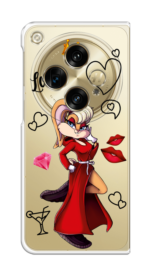 

Чехол на Oppo Find N3 "Rich Lola Bunny", Красный;бежевый;оранжевый, 2515550-1